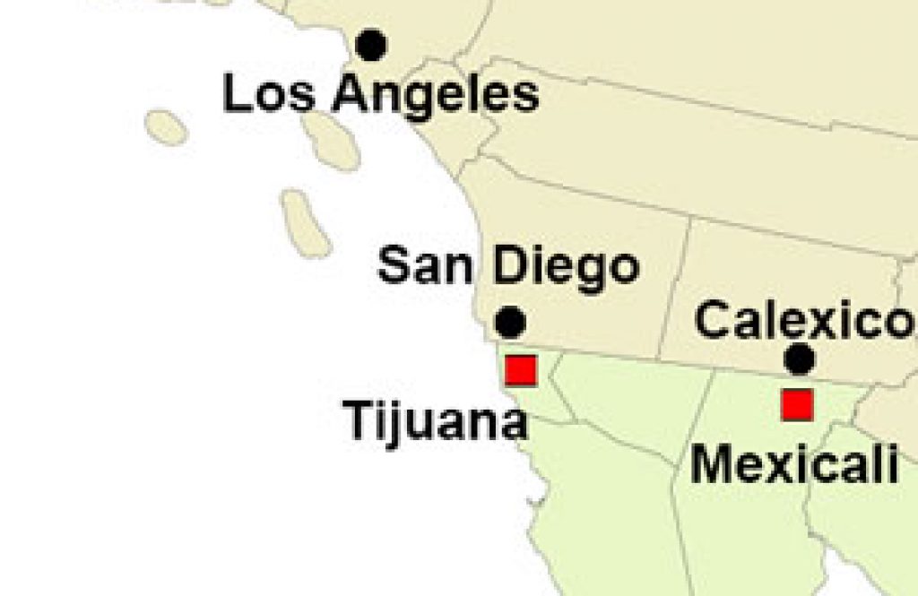 Tijuana and San Diego cities